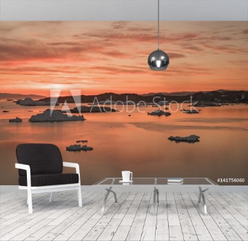 Picture of View of Greenlands Ilulissat coasts with sunset